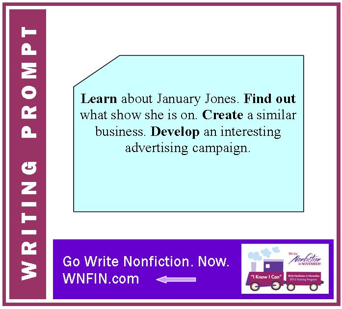 Writing Prompt: Create an Ad Campaign Based on January Jones’ Show