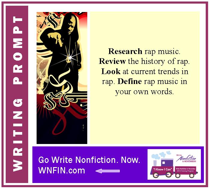 Writing Prompt: Define Rap Music By Considering its History and Current Styles