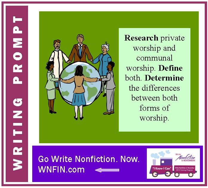 Writing Prompt: What is the Difference Between Communal and Private Worship?