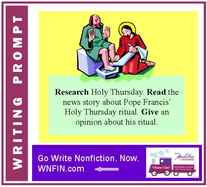 Writing Prompt: Give an Opinion of Pope Francis’ Holy Thursday Ritual