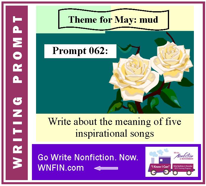 Writing Prompt: Write About the Meaning of Five Inspirational Songs