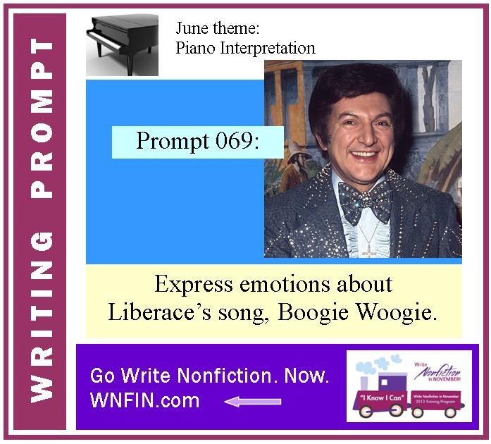 Writing Prompt: Express Emotions About Liberace’s Boogie Woogie