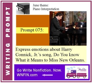 Writing Prompt: Express Emotions About Connick Jr.’s Miss New Orleans