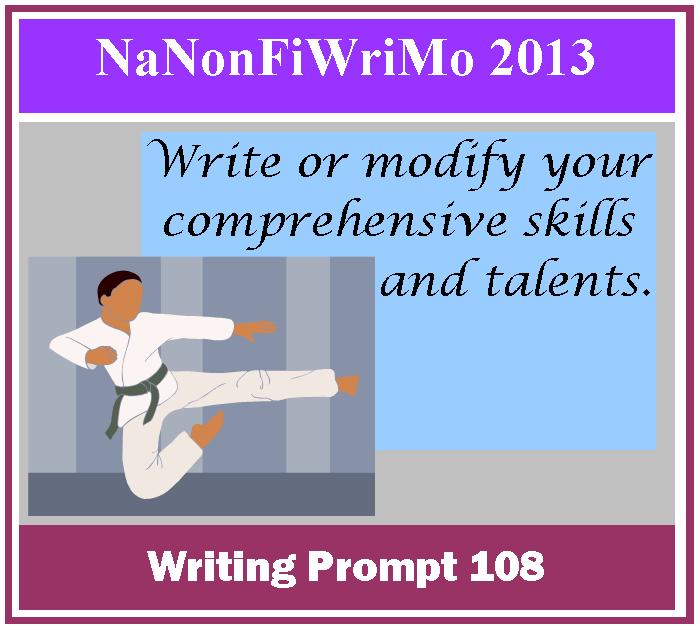 Writing Prompt: Write or Modify Your Comprehensive Skills, Talents