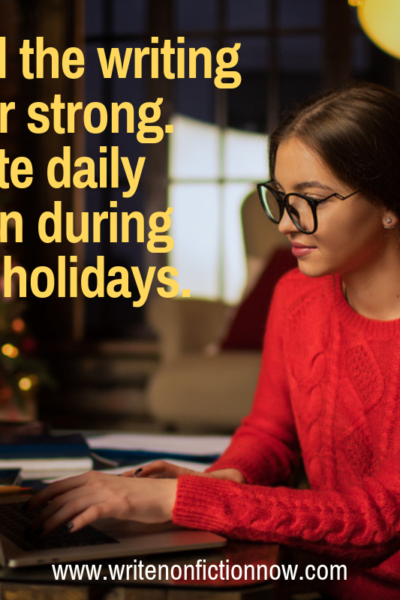 How to write daily during the holidays