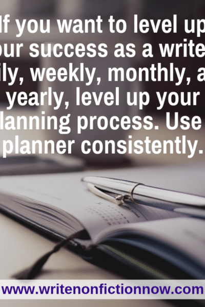 level up your writing by using a planner