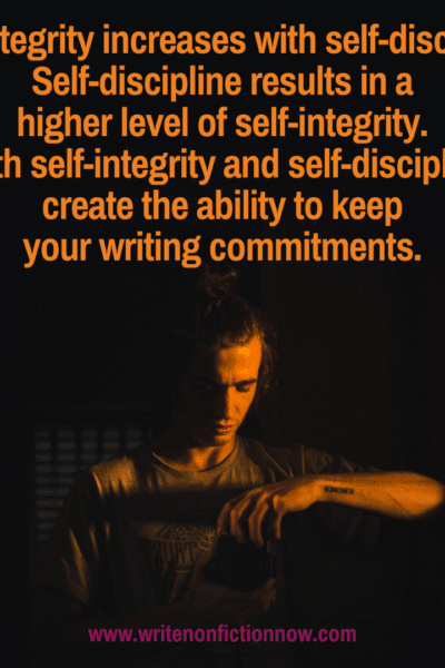 how self-discipline and self-integrity help you write consistently