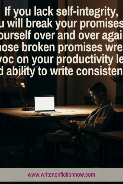 increase writing productivity with self-integrity